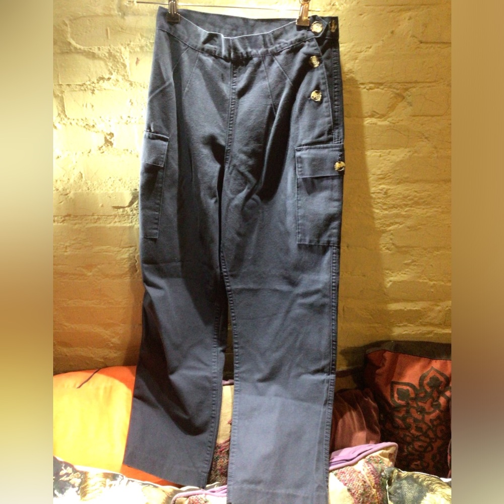 NEW! Rare Los Angeles Apparel Navy Button-Accent Sailor Pants